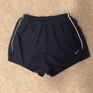 Nike navy running shorts